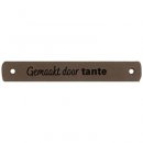 5x2stuks Leren Label Gemaakt door Tante 7 x 1 cm 020.1183 kleur 003