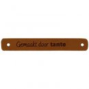 5x2stuks Leren Label Gemaakt door Tante 7 x 1 cm 020.1183 kleur 004