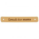 8x5stuks Leren Label Gemaakt door Mama 7 x 1 cm 020.1184 kleur 001