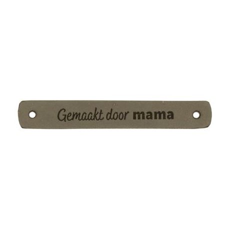 Leren Label Gemaakt door Mama 7 x 1 cm 020.1184 kleur 002