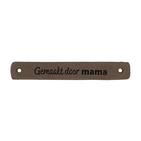 Leren Label Gemaakt door Mama 7 x 1 cm 020.1184 kleur 003