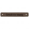 5x2stuks Leren Label Gemaakt door Mama 7 x 1 cm 020.1184 kleur 003