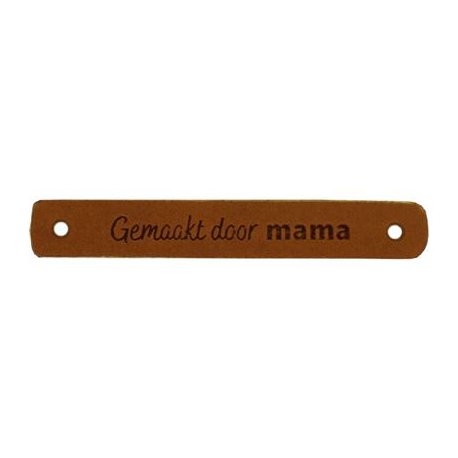 Leren Label Gemaakt door Mama 7 x 1 cm 020.1184 kleur 004