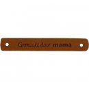 5x2stuks Leren Label Gemaakt door Mama 7 x 1 cm 020.1184 kleur 004
