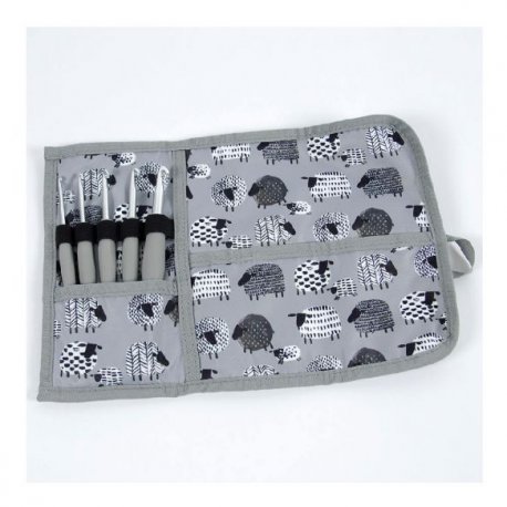 DMC ETUI MET HAAKNAALDEN 3.00-8.00MM GRIJS U1965-GREY