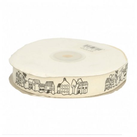 VINTAGE BAND HUISJES 20MM 97525