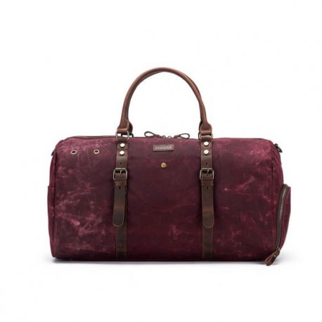 DELLA Q CANVAS WEEKENDTAS 55,9X30,5X25,4CM ROOD 99626