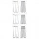 Burda 6085 Broeken van Gabardine, crepe, leer of katoen/denim