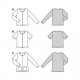 Burda 6053 Jasjes van Jersey Tricot, gebreid, Punta