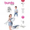 Burda 6044 Speeldieren Jogging, Tricot/Jersey, Denim of Katoen