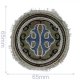 5x Applicatie button rond bruin