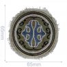 5x Applicatie button rond bruin