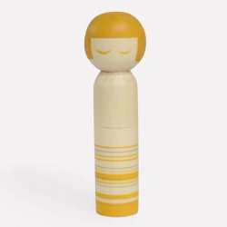 COHANA KOKESHI DOLL SPELDENKUSSEN GEEL 45-183