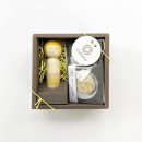 COHANA KOKESHI DOLL SPELDENKUSSEN SET GEEL 45-235