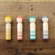 COHANA KOKESHI DOLL SPELDENKUSSEN SET GEEL 45-235