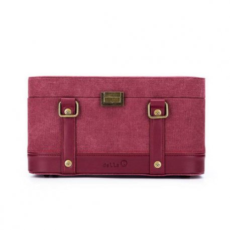 DELLA Q TRAIN CASE 30,5X15,3X12,7CM ROOD 22249