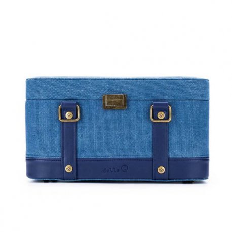 DELLA Q TRAIN CASE 30,5X15,3X12,7CM INDIGO 22252