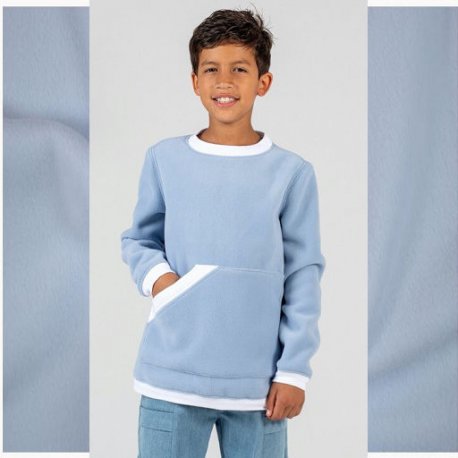 Stof voor sweater model 25 uit Knipkids 6 Polar Fleece Antipilling 110704 2029