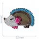 Applicatie Egel klein bruin-blauw