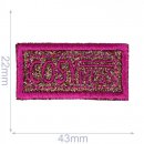 5x Applicatie COSYNESS glitter in roze