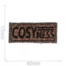 5x Applicatie COSYNESS glitter in brons