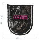 5x Applicatie COSYNESS roze wapen met veren
