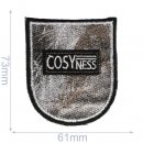 5x Applicatie COSYNESS zwart wapen met veren