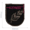 5x Applicatie COSYNESS wapen zwart-roze met 1 veer