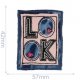 Applicatie Vierkant LOOK donker jeans
