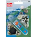 5x10 Drukknopen set Prym Sport/Camping 15mm zilver