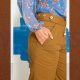 Jeans Denim Spijkerstof Stretch uni 02194V Terra 049