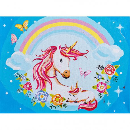 PAINT BY NUMBER KIT MOEDER EN BABY EENHOORN PN-0195211