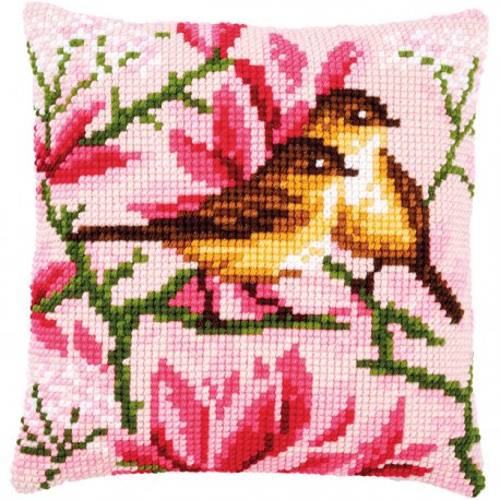 KRUISSTEEKKUSSEN KIT VOGELTJES TUSSEN MAGNOLIA PN-0191035