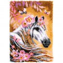 KNOOPTAPIJT KIT PAARD MET BLOEMEN PN-0194644