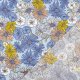 Viscose Satijn met bloemen 206863 Denimblauw 0006