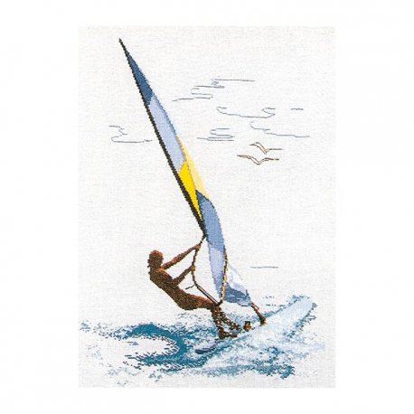 Thea G.Surfen op Aida of Linnen