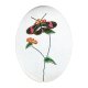 Thea G.Vlinder bruin-rose op Aida of Linnen