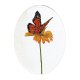 Thea G.Vlinder Orange op Aida of Linnen