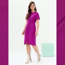 Stof voor jurk model 14 uit Knipmode april 2022 van Viscose Uni 200040 Fuchsia 6021
