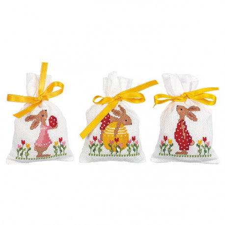 KRUIDENZAKJE KIT PAASKONIJNEN SET VAN 3 art PN-0196545