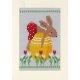 WENSKAART KIT PAASKONIJNEN IN TULPENTUIN SET VAN 3 art PN-0196171
