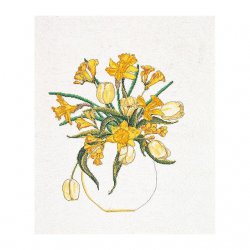 Thea G.Tulpen/Narcissen op aida of linnen