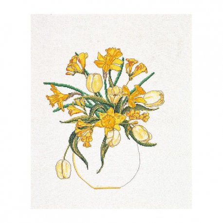 Thea G.Tulpen/Narcissen op aida of linnen