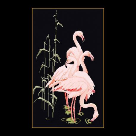 Thea G.Flamingo's op Aida, Aida Zwart of linnen