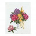 Thea G.Rododendron op Aida of Linnen