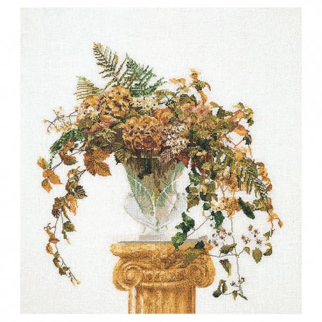 Thea G.Herfst bouquet op Aida of Linnen