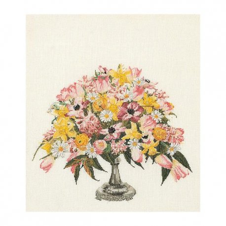 Thea G.Lentebouquet op Aida of Linnen