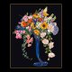 Thea G.Zomer Bouquet op Aida, Aida Zwart of Linnen