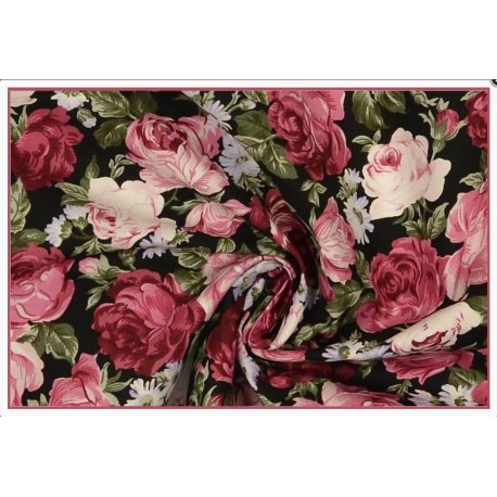 Poplin Katoen gebloemd 129028 0806