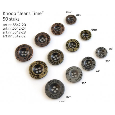 Knoop Jeans Time in 12,5, 15, 17,5 en 20 mm
